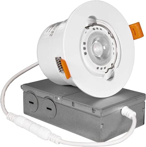 recessed soffit junction box|VOLT Adjustable Recessed Outdoor Soffit Light (White) with 7W .